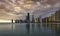 Chicago Downtown skyline during sunrise