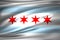 Chicago flag illustration