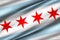 Chicago flag illustration