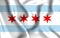 Chicago flag illustration