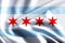 Chicago flag illustration