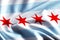 Chicago flag illustration