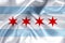 Chicago flag illustration