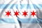 Chicago flag illustration