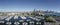 Chicago harbor with skyline on Lake Michigan