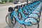 CHICAGO, IL- JUNE 11, 2015: Divvy bikes in Chicago