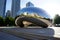 CHICAGO, IL, U.S.A., MAY 25, 2018: Early morning view of Cloud Gate a.k.a. `The Bean`, reflecting the buildings of Michigan Ave