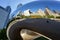 CHICAGO, IL, U.S.A., MAY 25, 2018: Early morning view of Cloud Gate a.k.a. `The Bean`, reflecting the buildings of Michigan Ave