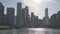 CHICAGO, ILLINOIS - APRIL 17, 2016: Chicago Business District, Downtown, Skyscraper. River and Adams Street Bridge