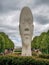 Chicago, Illinois, USA -  Awilda   sculpture of Spanish sculptor Jaume Plensa at the Millennium Park in Chicago