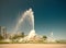 Chicago, Illinois, USA. Buckingham Fountain water stream in Grant Park