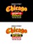 Chicago Illinois, vintage college varsity badge, urban athletic sports typography design style