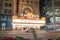 Chicago landmark Theatre night time exterior