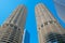 Chicago: looking up at Marina City building from a canal cruise on Chicago River