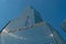 Chicago: looking up at Trump Tower from a canal cruise on Chicago River on September 22, 2014