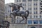 CHICAGO - MAY 5, 2011 - The Bowman, bronze sculpture of native american on horse, standing in Congress Plaza