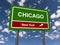 Chicago next exit traffic sign