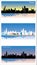 Chicago poster city view in the morning, afternoon, sunset. Flat design, 3d look, realistic, minimalistic. Vector illustration