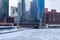 Chicago River Frozen Over during a Polar Vortex and the Lake Street Bridge