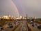 Chicago Skyline with a Double Rainbow