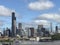 Chicago skyline landscape view from a roof top