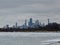 Chicago Skyline Over a Frozen Foster Avenue Beach