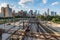 Chicago Skyline from Railroad Overpass