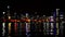 Chicago Skyline Reflected on the Lake at Night Panoramic