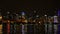 Chicago Skyline Reflected on the Lake at Night Panoramic