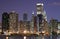 Chicago skyline at twilight