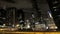 Chicago Skyscrapers at Night with Traffic Crossing the City Hyperlapse