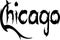 Chicago text sign illustration