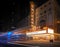 Chicago theatre at night  and  blue sky with cloud, Chicago, United state