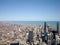 Chicago View From Sears Tower On Sunny Day