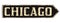 Chicago vintage rusty metal sign