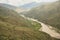 Chicamocha canyon, mountainous Andean scenery in Santander, Colombia