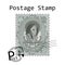 Chicano style Postage Stamp on white background. beautiful woman stamp.