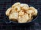 Chicharron or chicharrones, deep fried pork skin