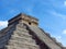 Chichen Itza, Mexico; April 16 2015: People visiting the ancient buildings of maya culture liek the pyramid, jaguar temple, planet