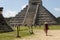 Chichen Itza, Mexico April 6, 2023: Tourist enjoying the amazing Kulkulcan pyramid at Chichen Itza, where the temple.