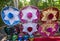 Chichen itza sombrero and skulls Mexico