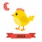 Chick. C letter. Cute children animal alphabet in vector. Funny