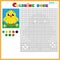 Chick or chicken. Color by numbers. Coloring book for kids. Colorful Puzzle Game for Children with answer