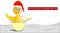 Chick with christmas cradle hat