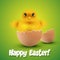 Chick hatching form an egg Easter card