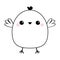 Chicken bird head face line icon. Cute cartoon kawaii funny baby character. Happy Easter. Doodle linear sketch. Black contour