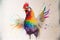 Chicken bird rainbow