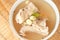 Chicken bone stock soup