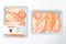 Chicken breast polystyrene packaging vector