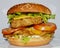 Chicken Burger - Big juicy burger on white background - Rounders